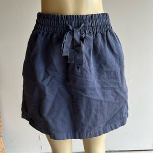 J. crew blue skirt size 0 tie stretch waist casual